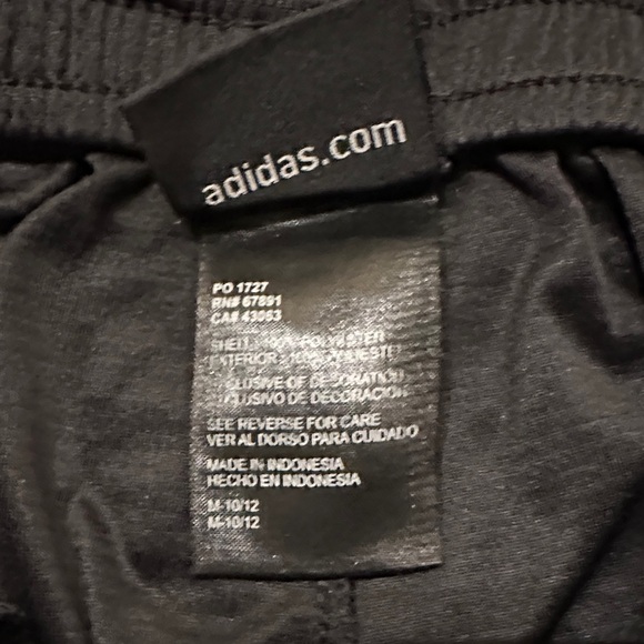 Adidas Essentials Kids Boys 3-Stripes Athletic Shorts Black White Size M 10/12 - Picture 7 of 7